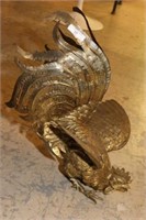 HEAVY QUALITY OLD BRASS ORIENTAL ROOSTER