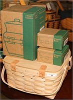 COLLECTION OF LONGABERGER BASKET & POTTERY