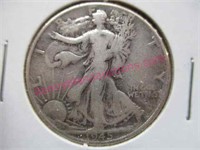 1945-P walking liberty silver half-dollar