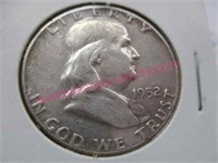 1952-P franklin silver half-dollar