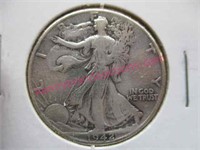 1942-P walking liberty silver half-dollar