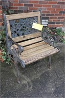 IRON & WOOD OUTDOOR CHAIR