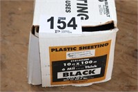 10' x 100' 6 mil BLACK PLASTIC (APPEARS TO BE A