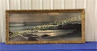 Vintage Painting “ Golden Surf” by Robert Wood it