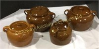 Assorted Size Bean Pots with Lids