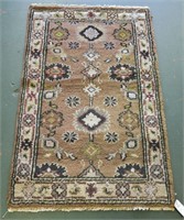 Indo-Mahal Carpet w/ Brown Field
