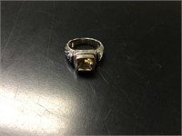 Silpada Citrine Ring w/ Coiled Sides