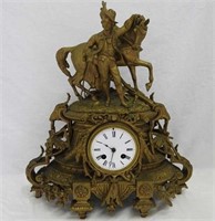 Metal 16" mantel clock