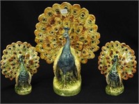 Made in Czechoslovakia Peacock figural vases