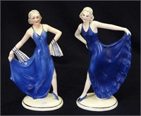 Pair of German 8" figurines