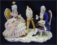 German porcelain 10" wide figurine