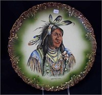 Haynes Balts 13" plaque of "Spotted Wolf"