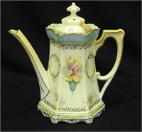 RS Prussia 7" floral teapot