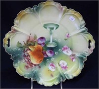 RS Prussia 11 1/2" hdld plate w/Chalice & Fruit