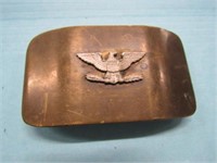 Trench Art Belt buckle with Captain Colonel