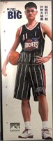 Life Sized Yao Ming Autographed Framed Photo