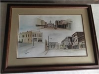 Signed Huntington Tennessee print matted and framd