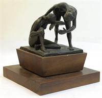 Gerald Fellman Bronze Couple Sculpture