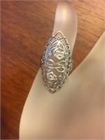 Large sterling silver ring