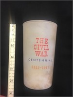 1961 Civil War Centennial frosted glass