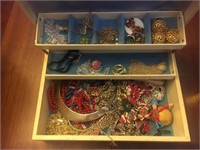 Jewelry box with jewelry inside- stickers on outsx