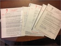 Lot of 5 NFL camp contracts with their signaturess
