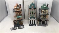 3 PC Dept 56 Christmas in City Buildings