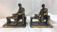 Set of 2 Vintage Brass Lincoln Bookends