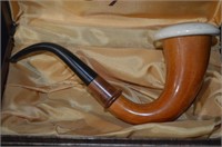 Brigham Mahogany Calabash Pipe & Case