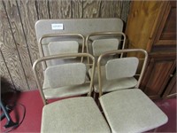 Folding table and four chairs