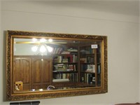 Large rectangle mirror gold frame