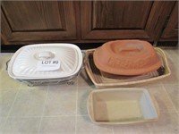 Casserole with carrier & two stone casserole