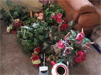 Flowers, basket, flower pots