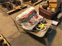 WHEEL BARROW, ROPE, CAUTION SIGN, 1 ROLL R-13 THER