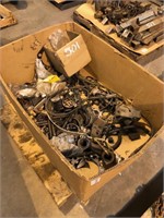 CRATE OF BOLTS AND TRUCK PARTS