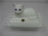 Westmoreland Covered Cat Dish - 8" Long