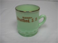 Jadite Green Souvenir "Stratford, SD" Cup