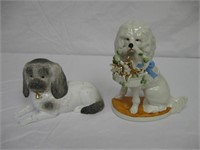 2) Dog Figurines
