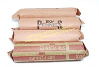 4 ROLLS OF MISC. UNSEARCHED WHEAT PENNIES