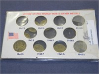 Set of WWII Silver Nickels