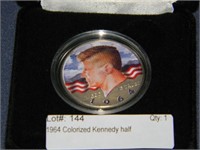 1964 Colorized Kennedy half