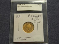 1971 Bahamas $10 Gold