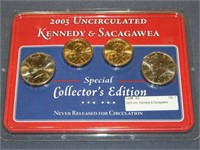 2003 Unc. Kennedy & Sacagawea