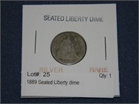 1889 Seated Liberty dime