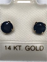 $120. 10KT Gold Sapphire(0.72ct) Earrings