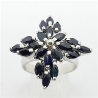 $500 S/Sil Sapphire 6.5Gms Ring