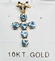 $100 10K Blue Topaz Earrings