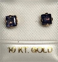 $200. 14KT Gold Iolite Earrings