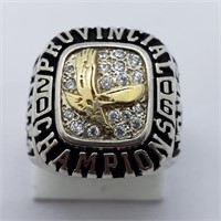 $1000 S/Sil 39 Gms Gold Top Championship Ring