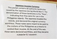WW11 Japanese Invasion Currency "Pesos"Phillipines